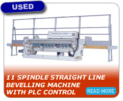 11 Spindle Straight Line Bevelling Machine with PLC Control